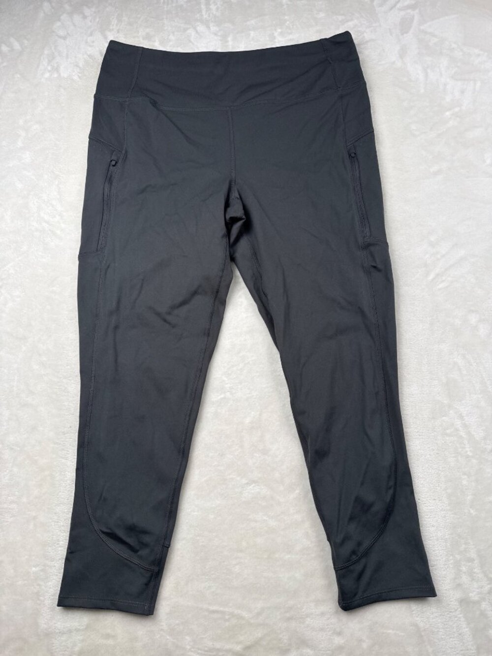 Mondetta Womens World Outfitter Black XL Performance Leggings With Side Pockets